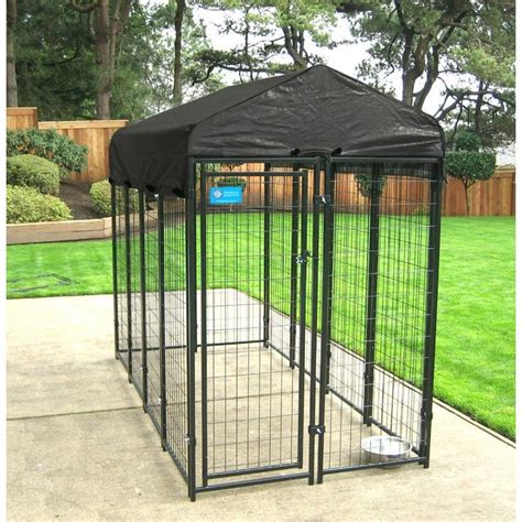 steel boxed kennel kit|dog kennel with roof.